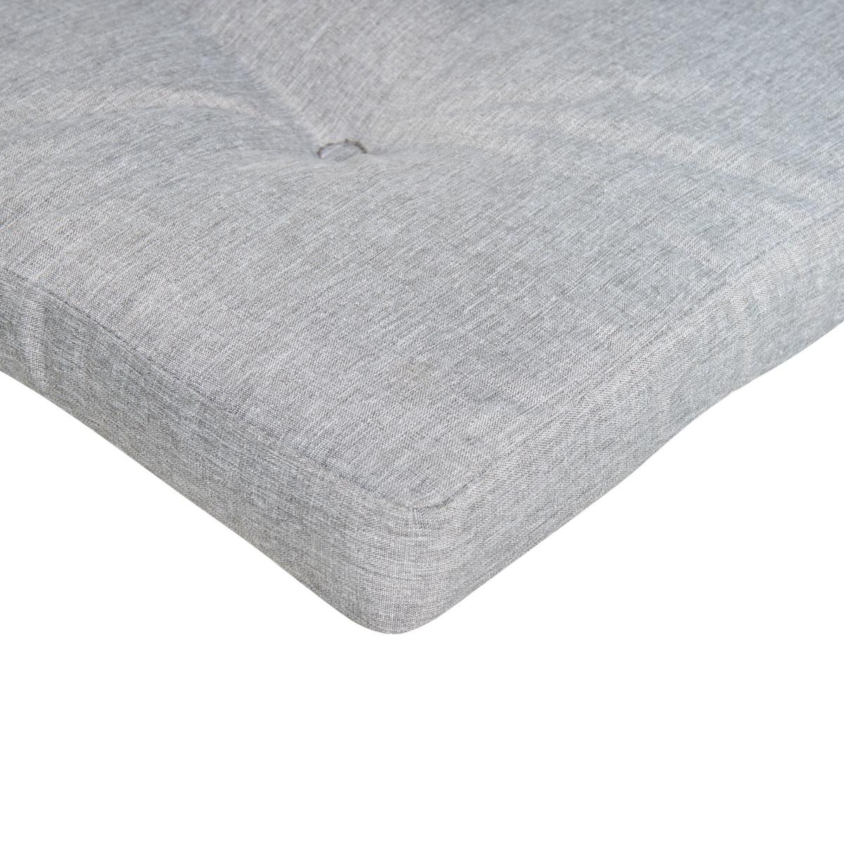 SITZAUFLAGEN 8er-Set Grau meliert 42/95 cm Maui Premium - Grau, Textil (95/5/42cm) - Beliani