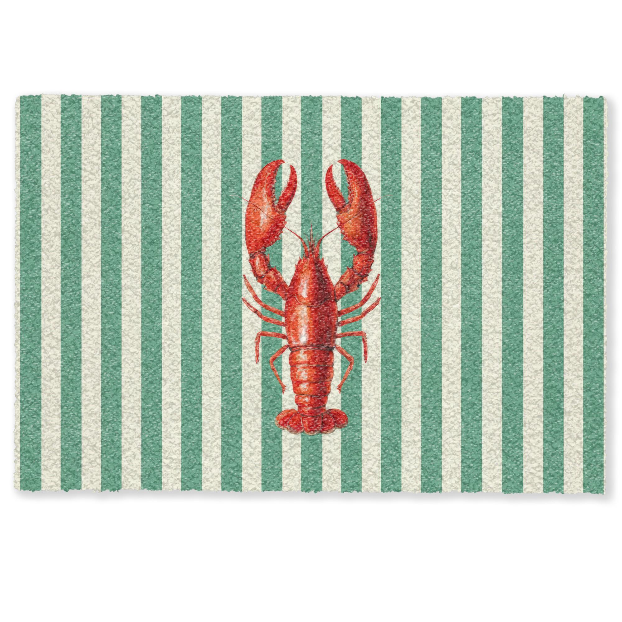 FUSSMATTE Krebs - Streifen - Realistisch - Sommerlich Schmutzmatte 90x60 cm - Multicolor, Kunststoff (90/0.4cm) - MuchoWow