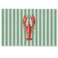 FUSSMATTE Krebs - Streifen - Realistisch - Sommerlich Schmutzmatte 60x40 cm - Multicolor, Kunststoff (60/0.4cm) - MuchoWow