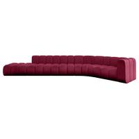 ECKSOFA modulares Sofa Tilmo-L2 - 490x194x70 cm Bordeauxrot - Bordeaux, Holzwerkstoff/Textil (490/194cm) - ALTDECOR