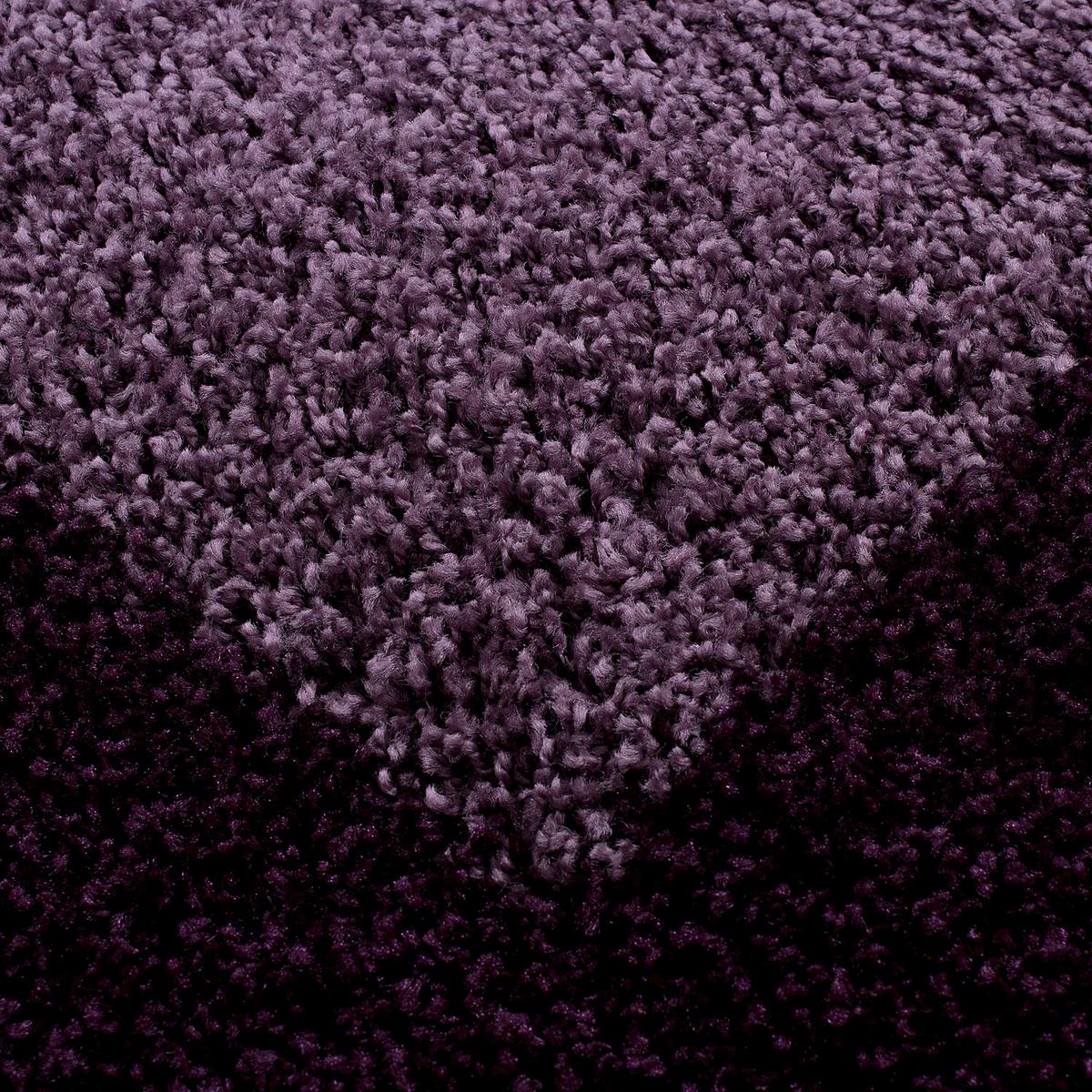 HOCHFLORTEPPICH RHEIN, mit Bordüre, Violett, Ø 200 cm - Lila, Textil (200/200cm) - KADIMA DESIGN