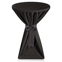 STEHTISCHHUSSE Premium Ø 80cm Schwarz - Schwarz, Kunststoff/Textil (80/145cm) - Beautissu 