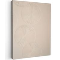 LEINWANDBILD Japandi - Beige - Modern Wandbild Wohnzimmer 60x80 cm - Ecru, Textil (60/80cm) - MuchoWow