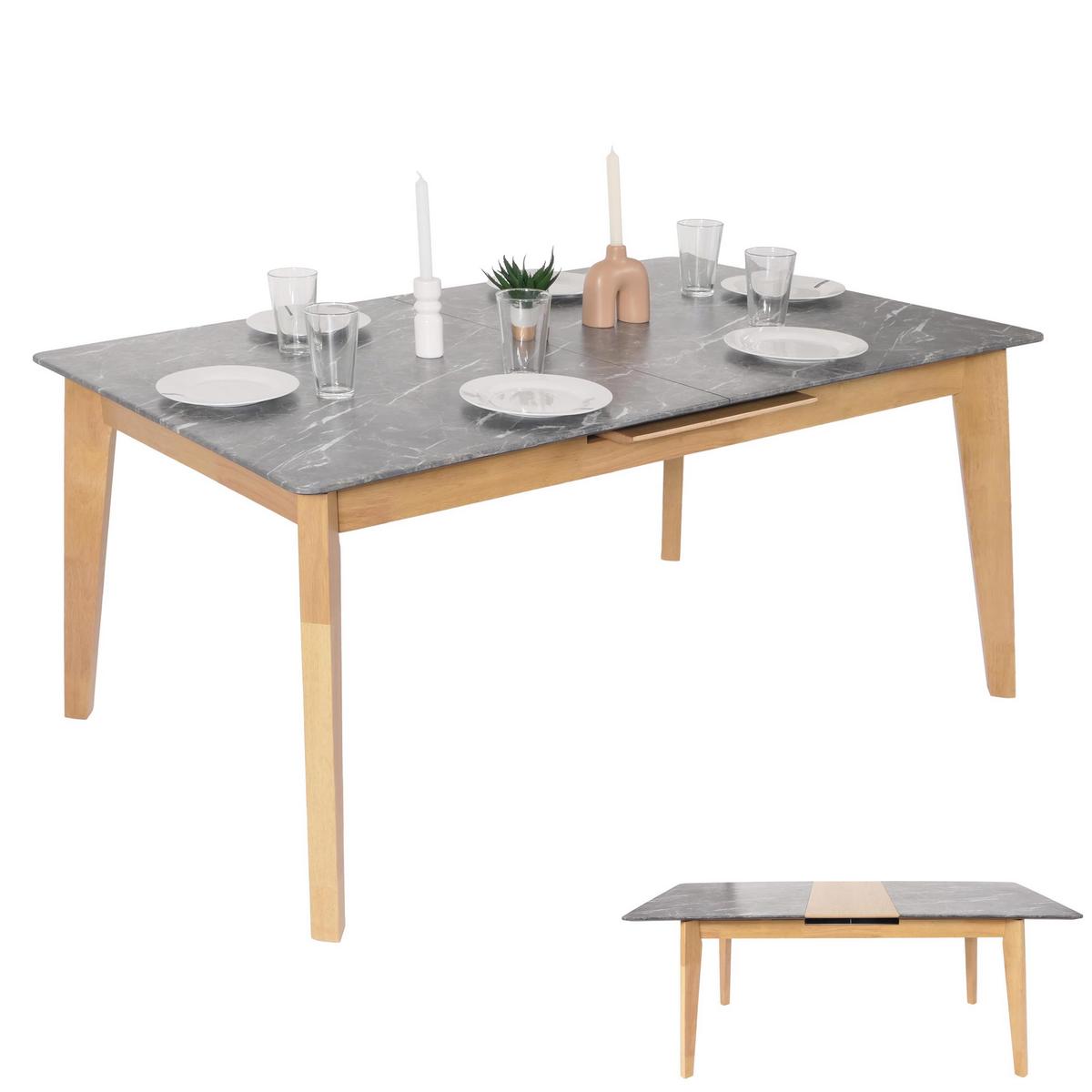 ESSZIMMERTISCH rechteck Grau - Braun/Grau, Holz (90/200/77cm) - MCW