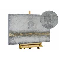 ACRYLBILD HANDGEMALT 100/75 cm - Goldfarben/Grau, Holz/Textil (100/75cm) - KUNSTLOFT