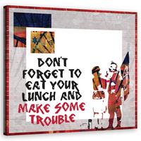 WANDBILD banksy sohn punk und mutter - Orange, Textil (30/30cm) - Feeby