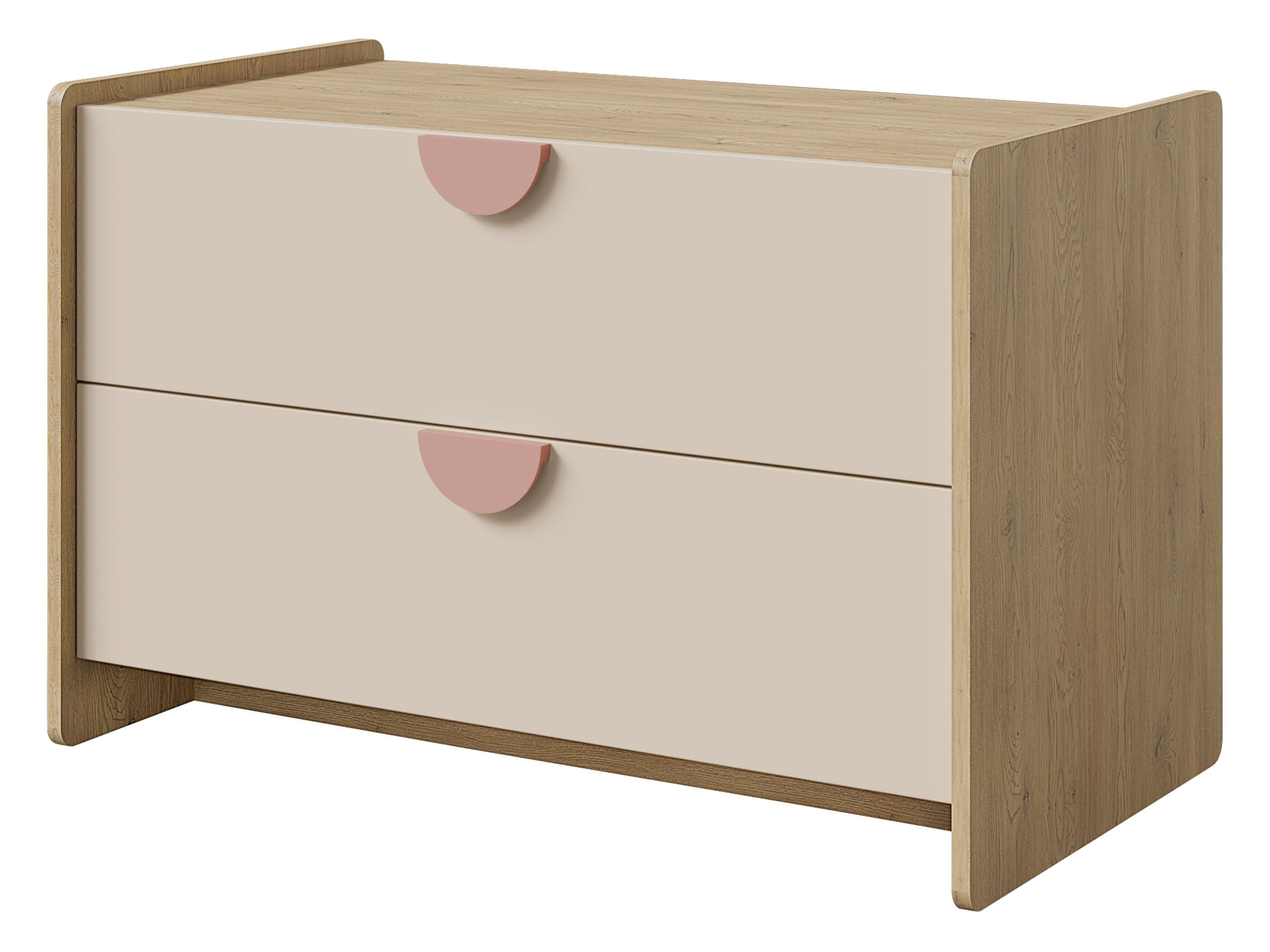 TV-LOWBOARD Lexi 2S 11 - Eichefarben/Rosa, Holzwerkstoff/Kunststoff (94/61/50cm) - MIRJAN24