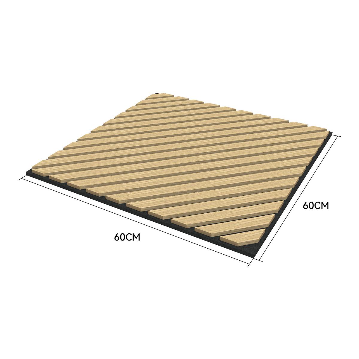 AKUSTIK WANDPANEEL-SET Vang 4-TLG. II - Eichefarben, Holzwerkstoff/Kunststoff (60/60/2.1cm) - NEU.HOLZ