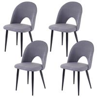 ESSZIMMERSTUHL Grau 4er-Set - Dunkelgrau/Grau, Textil (49/85/53cm) - MCW