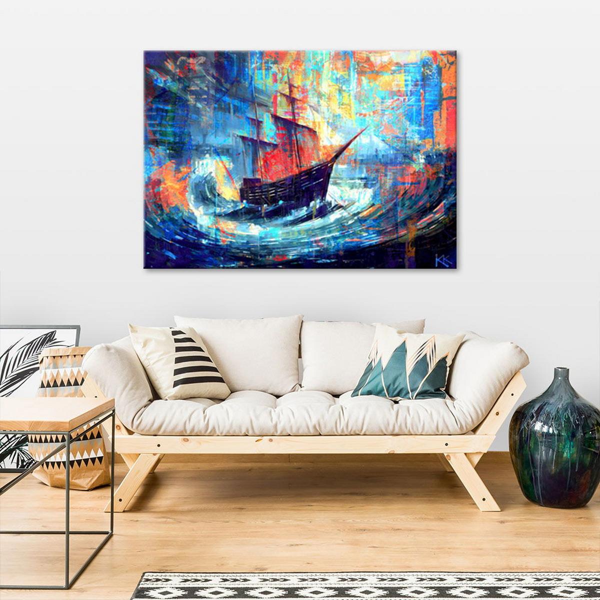 KUNSTDRUCK Lila 90/60 cm - Lila, Textil (90/60cm) - KUNSTLOFT