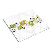 GLASPLATTE 60x52 cm Kiwi und Wasser - Grün, Glas (60/0.4/52cm) - TULUP