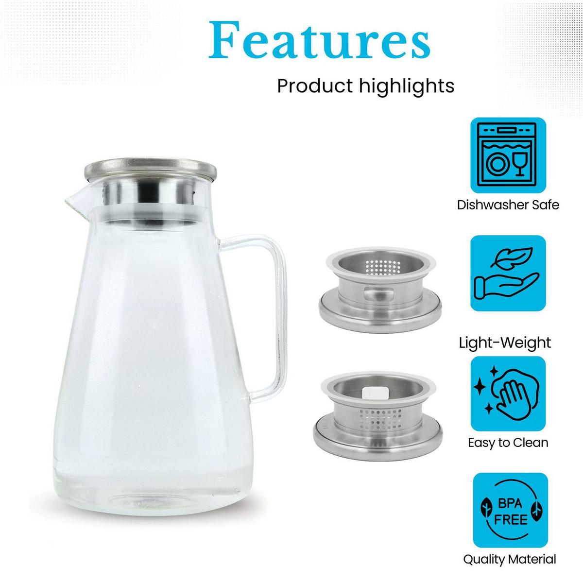 KARAFFE - Transparent, Glas (1.8L) - Intirilife