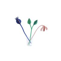 DEKOFIGUR Abstraktes Blumentrio 5/27 cm - Multicolor, Wellpappe (5/27/5cm) - Studio Roof