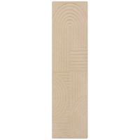 WOLLTEPPICH LEVEN, geometrisch, aus Wolle, Natur, 60 x 230 cm - Beige, Textil (60/230cm) - KADIMA DESIGN