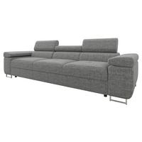 SOFA Torezio 3 - Hellgrau, Holz/Textil (263/90/102cm) - MIRJAN24