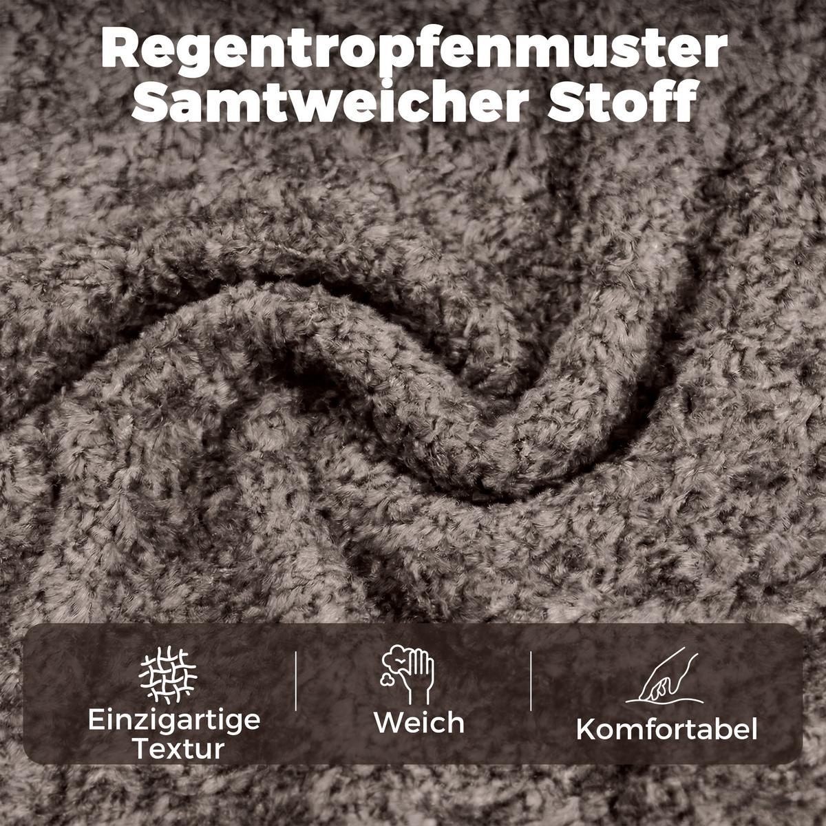 OHRENSESSEL aus Polyester & Metall Grau - Schwarz/Grau, Textil/Metall (76/88/86cm) - HOMCOM