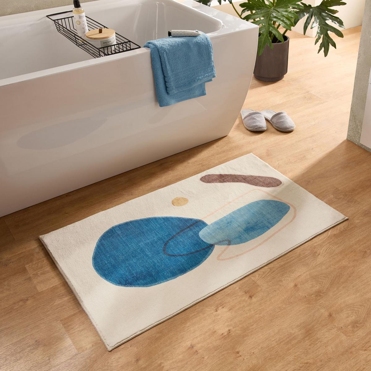 BADTEPPICH Ariella Bunt 60x100 cm - Blau, Textil (60/100cm) - Gino Falcone
