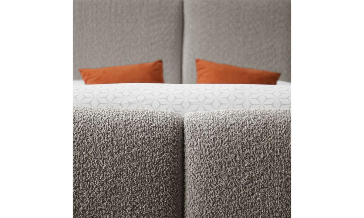 POLSTERBETT ELENA 160x200 cm Hellbraun (Anthology 6), 34 Holzlatten, Kopfteil 108 cm - Braun, Textil (160/200cm) - Lookway