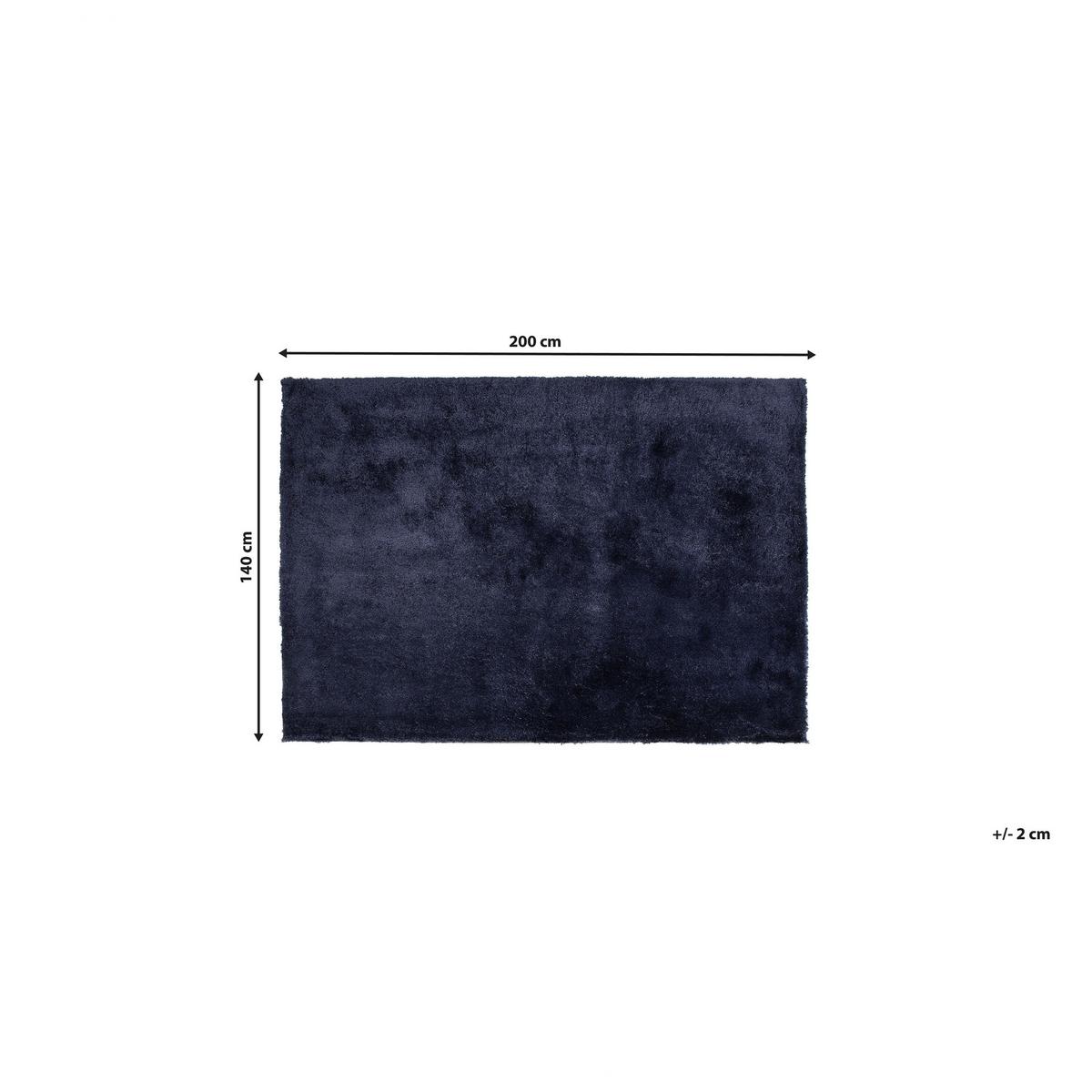 SHAGGY-TEPPICH Evren 200/140 cm - Blau, Kunststoff (140/200cm) - Beliani