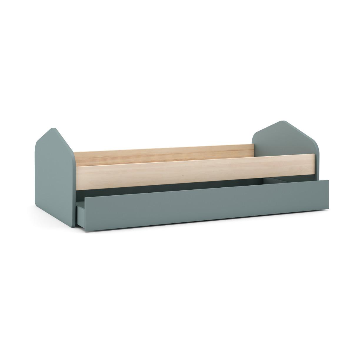 BETT Estefania Grün 205.4/100/65 cm - Grün, Holz (190/90cm) - Calicosy