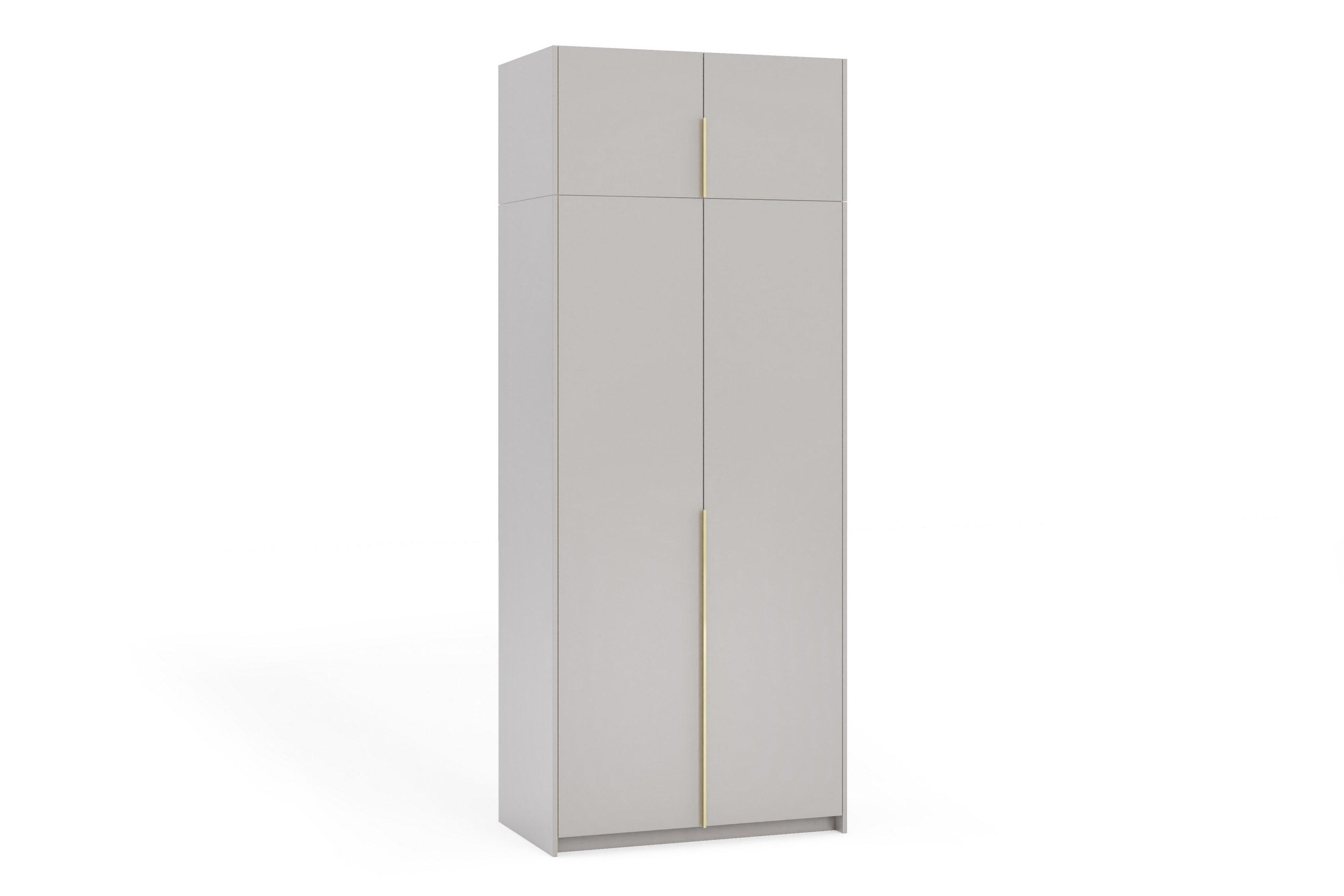 DREHTÜRENSCHRANK AMARA 100/250/58cm 2-türig Kaschmir - Kaschmir/Goldfarben, Holzwerkstoff (100/250/58cm) - MASSENO