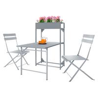GARTENSET Tourra - Grau, Metall - MIRJAN24