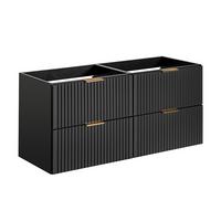 WASCHTISCHUNTERSCHRANK 120.4cm Adriel Mattschwarz - Schwarz, Holzwerkstoff (120.4/57/46cm) - Petits-meubles