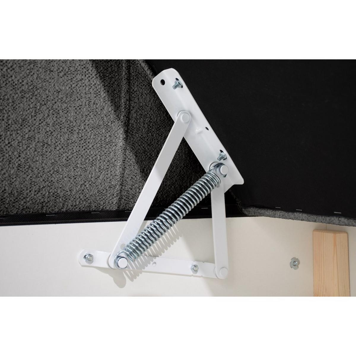 POLSTERBETT Topiq I 144/203/103 dunkelgrau, Bouclé-Stoff - Dunkelgrau, Holzwerkstoff (140/200cm) - Beautysofa