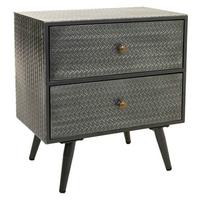 NACHTTISCH aus Metall, grau, 50x30x56cm - Grau, Metall (50/56/30cm) - Wanderlust