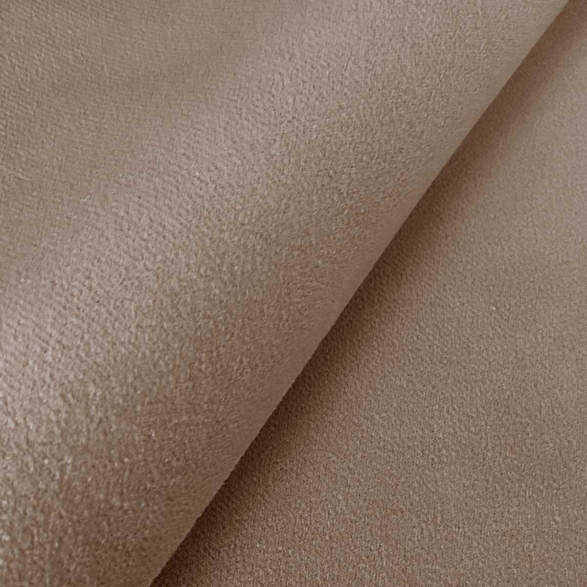 ECKSOFA L Form Florinna Hellbraun 245/182/87 cm mit Schlaffunktion - Hellbraun/Chromfarben, Textil/Metall (245/182cm) - AX Living