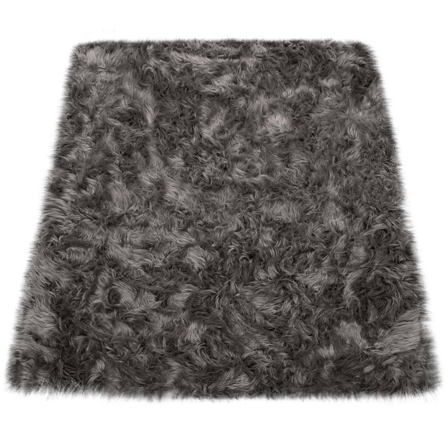 HOCHFLORTEPPICH Waschbar, einfarbig, Anthrazit, 60 x 100 cm - Anthrazit, Textil (100/60cm) - KADIMA DESIGN