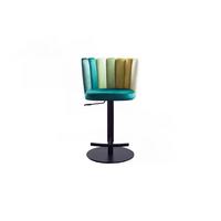 BARHOCKER JADA Grün Velvet Drehbar (360°), Höhenverstellbar (1er-Set) - Grün, Kunststoff/Textil (55/85/53cm) - KAWOLA