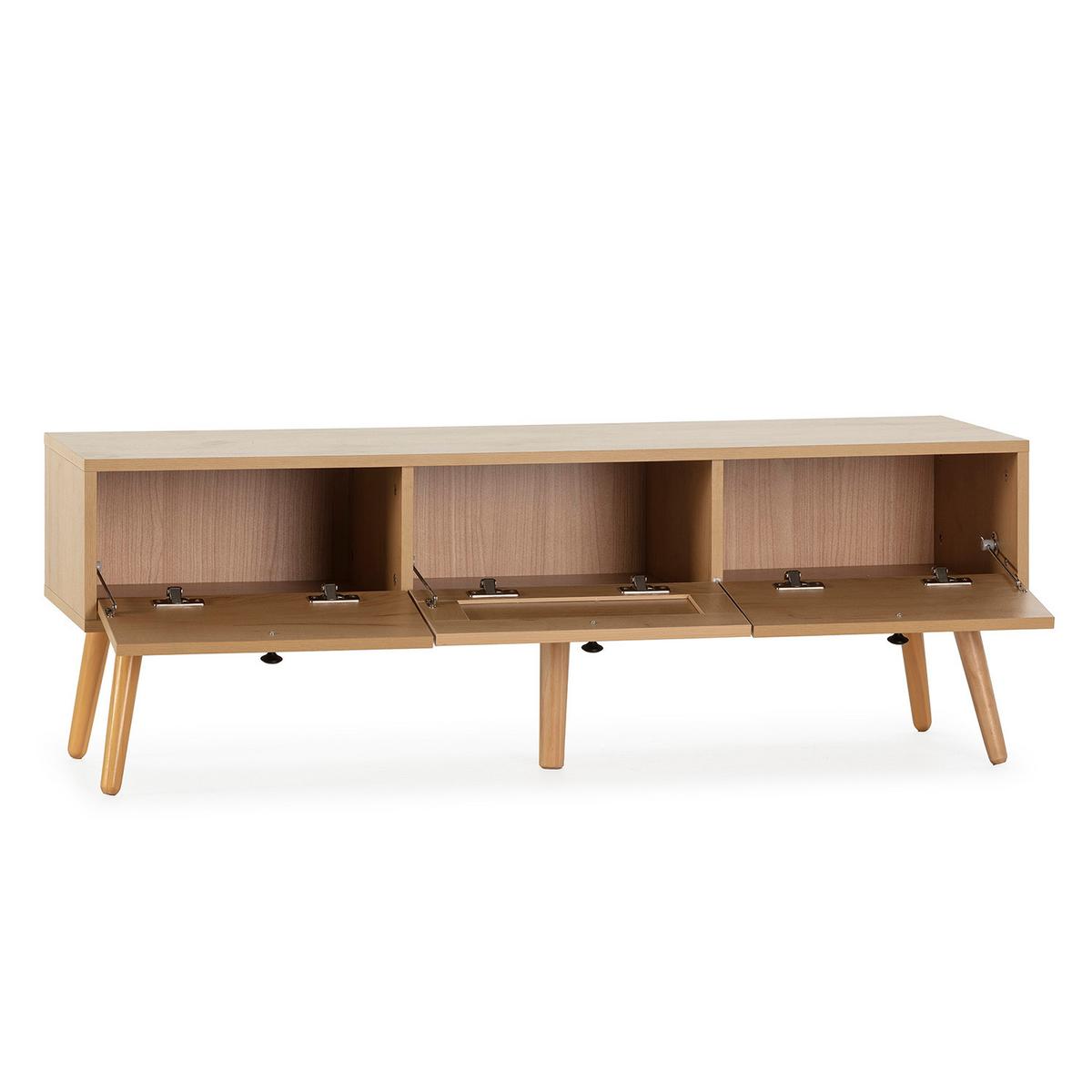 TV-ELEMENT Bella 3 Türen Eiche farbe - Honigeiche, Holzwerkstoff (120/41/39cm) - VS Venta-stock