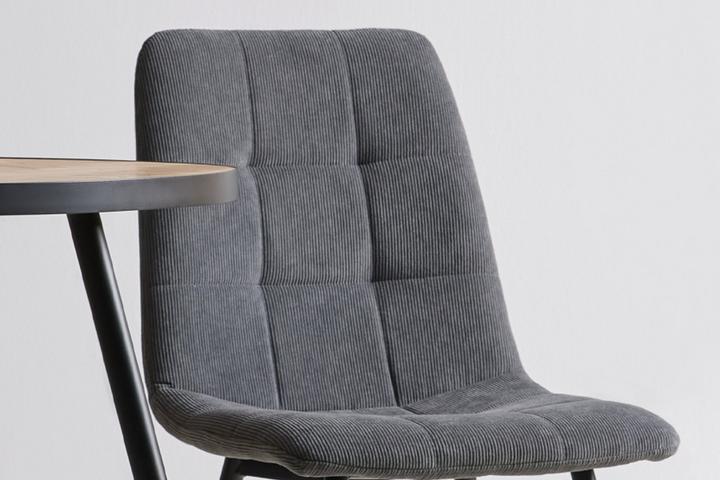 Stuhl Grau Cordbezug Innenleben Schaumstoff