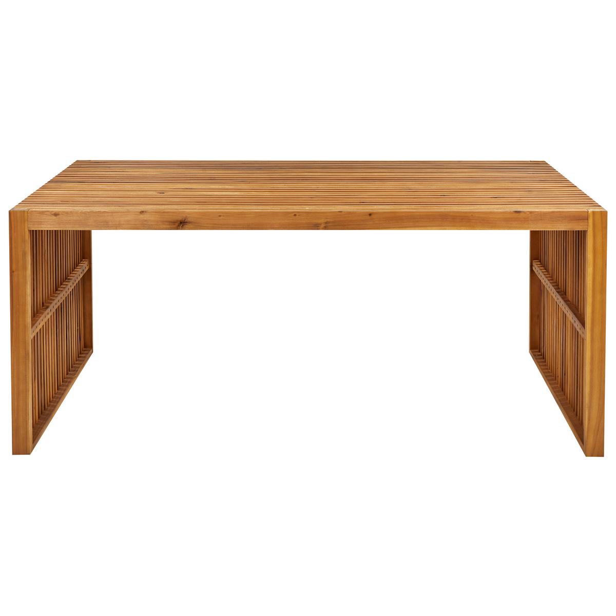 GARTENMÖBEL SET 6-Sitzer Akazienholz hellbraun 3-teilig Sulzano - Hellbraun, Holz - Beliani
