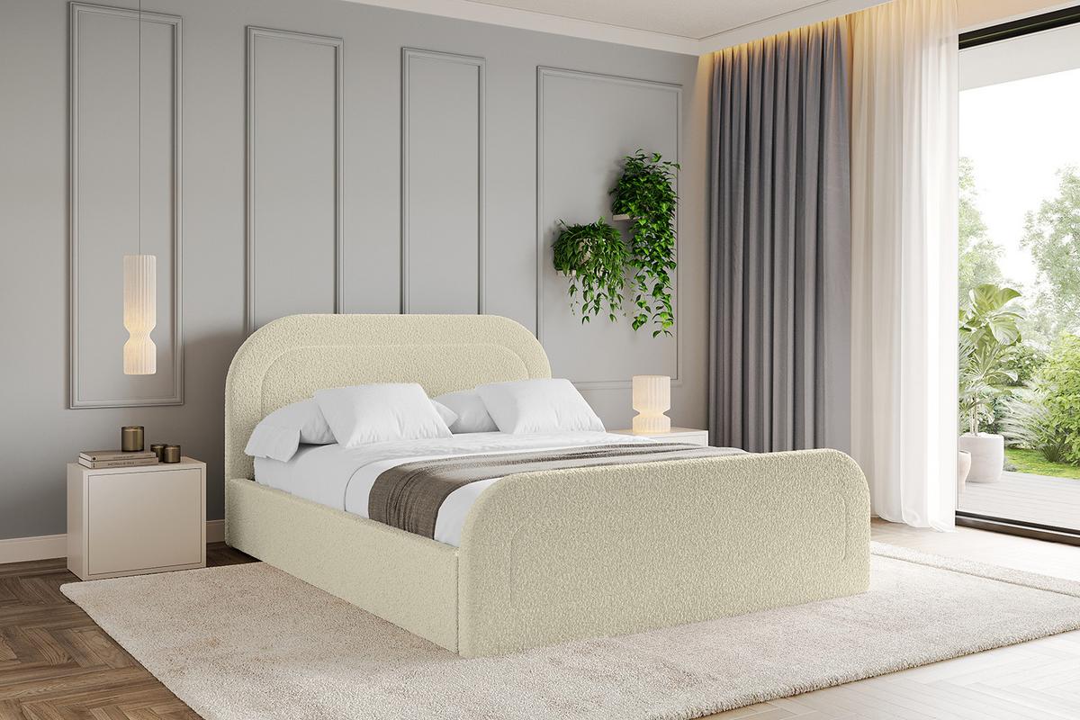 POLSTERBETT mit Bettkasten, Fußteil und Lattenrost, Boxbett ohne Matratze - LERAY-Z 120x200 Beige - Taupe, Holzwerkstoff/Textil (120/200cm) - ALTDECOR