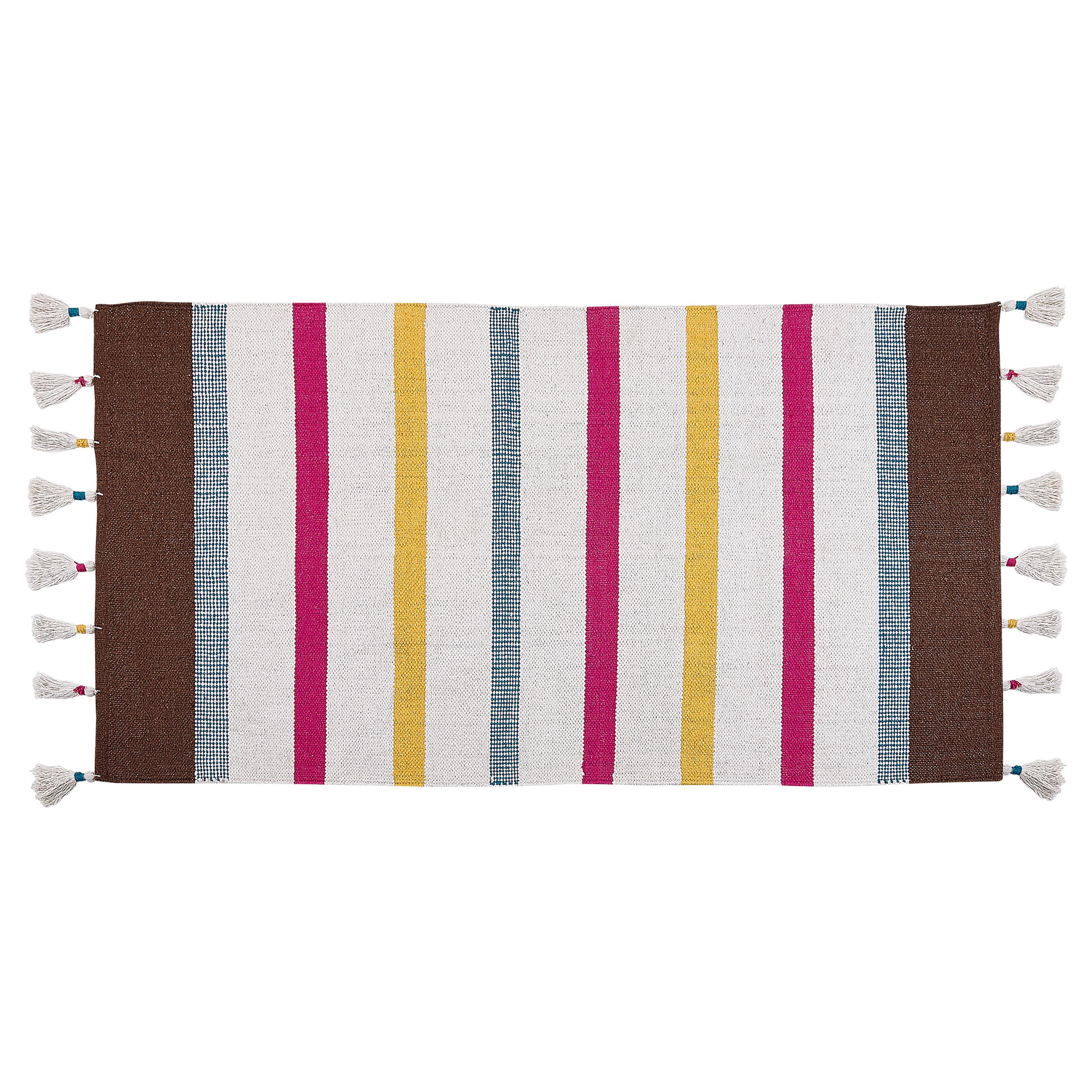 TEPPICH geflochten Hisarli 150/80 cm - Multicolor, Textil (80/150cm) - Beliani
