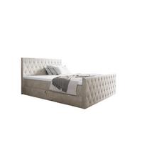 BOXBETT Asher Premium - Weiß, Holzwerkstoff/Textil (200/220cm) - Fun Möbel