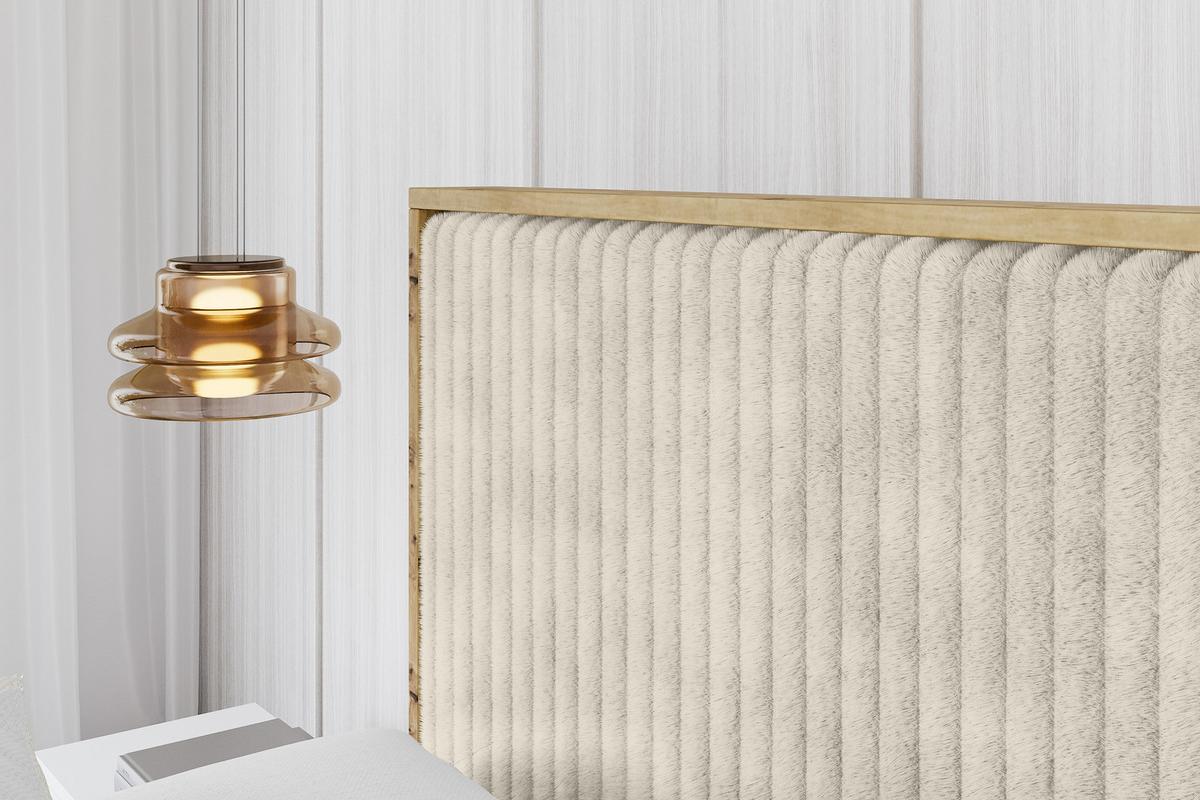 POLSTERBETT mit Bettkasten und Lattenrost, Boxbett mit Stauraum und Kopftei mit Matratze H3/H4 - ENZO10 200x200 Creme - Beige, Holzwerkstoff/Textil (200/200cm) - ALTDECOR