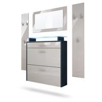 GARDEROBE Malea Fronten in Sandgrau Hochglanz - Sandfarben, Holzwerkstoff (180/180/23cm) - Vladon