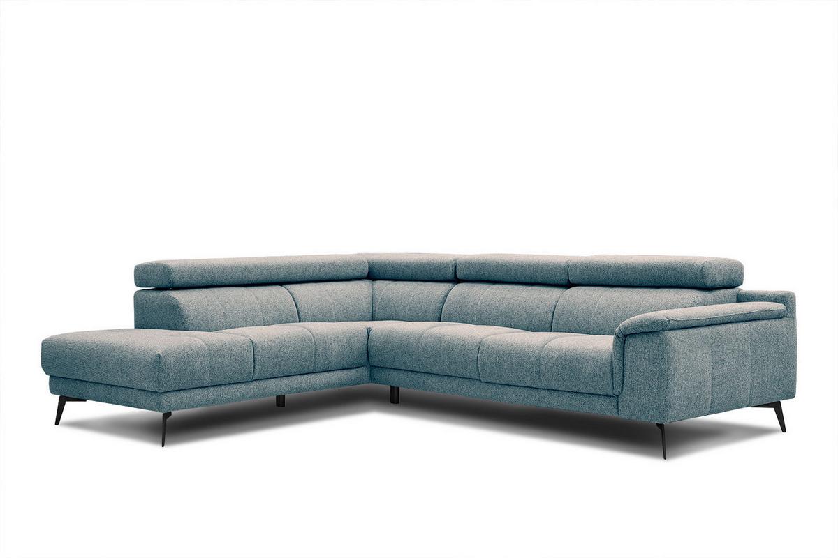 ECKSOFA FIERO 5-Sitzer, mintgrün - Schwarz/Mintgrün, Holzwerkstoff/Textil (158/269cm) - Wozimo