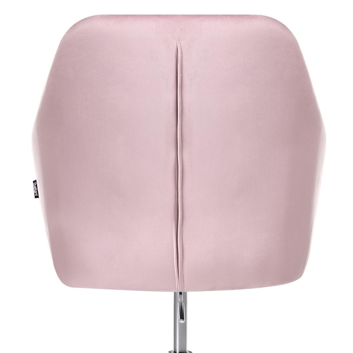 SCHREIBTISCHSTUHL Samtstoff Pastellrosa Veloria - Pink, Textil/Metall (60/85/60cm) - Beliani