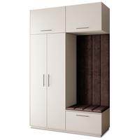 GARDEROBENSCHRANK REMA 150/240/60 cm Modern Garderobe-Set Kaschmir - Kaschmir/Braun, Holzwerkstoff (150/240/60cm) - MASSENO