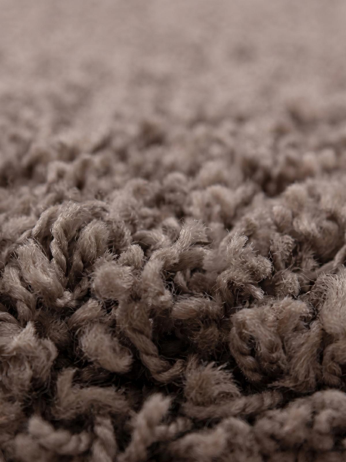 HOCHFLORTEPPICH RHEIN, einfarbig, aus Polypropylen, Taupe, 80 x 150 cm - Braun, Textil (80/150cm) - KADIMA DESIGN