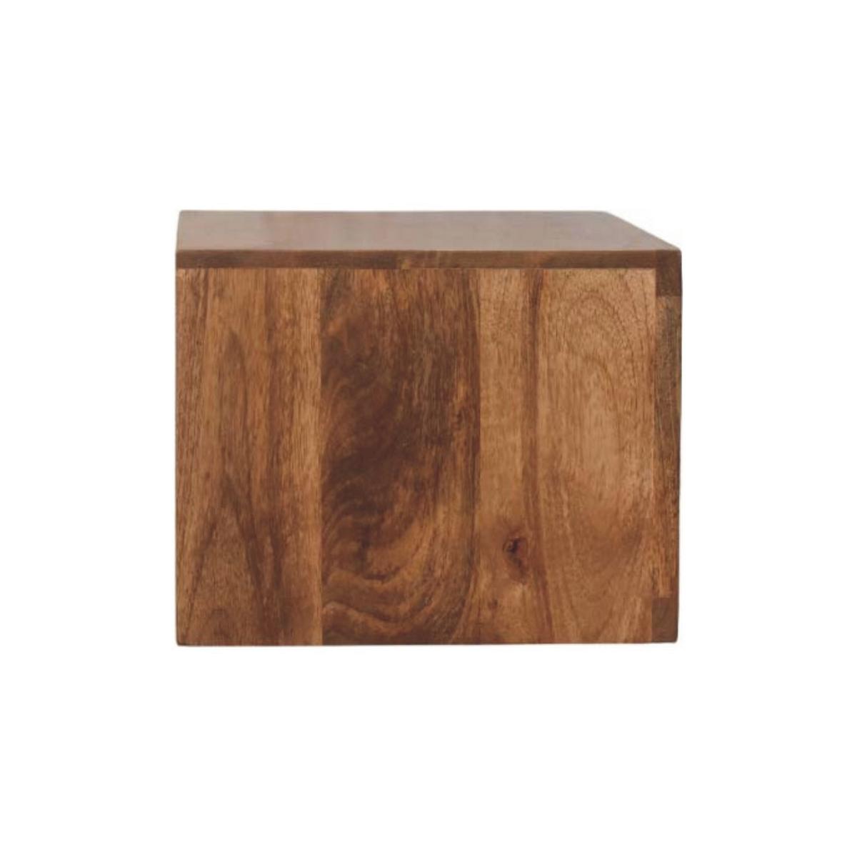 NACHTKASTEN Arno Wandmontiert in Goldenem Teak, 1 Schublade und Offenes Regal, Hellbraun - Hellbraun/Messingfarben, Holz/Metall (45/25/32cm) - Artisan Furniture