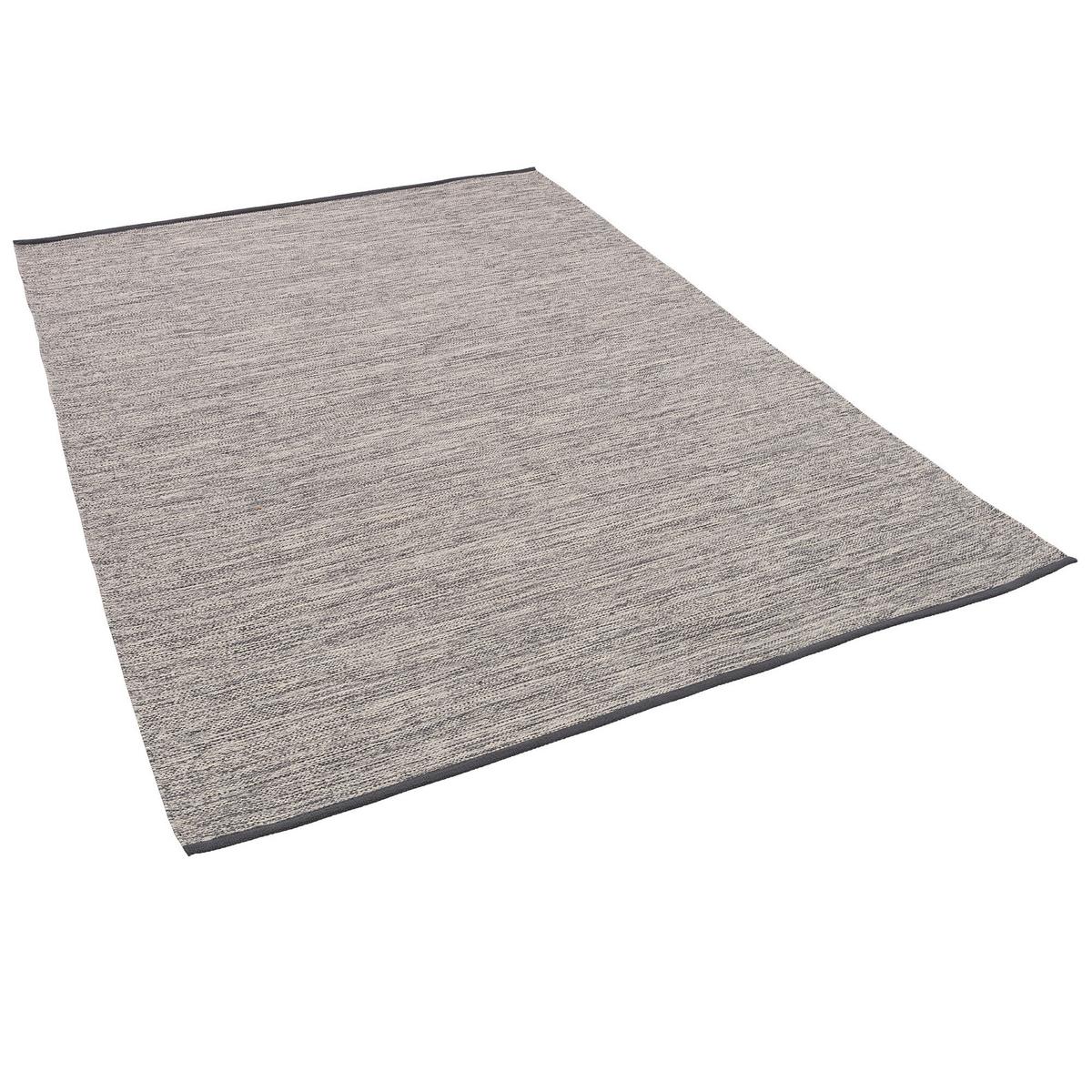 BAUMWOLLE NATUR KELIM TEPPICH EASY MELIERT - Grau, Textil (200/290cm) - Pergamon