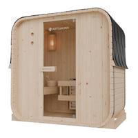 FASSSAUNA Nolvik M inkl. Zubehör-Set - Naturfarben, Holz (185/194/120cm) - Artsauna
