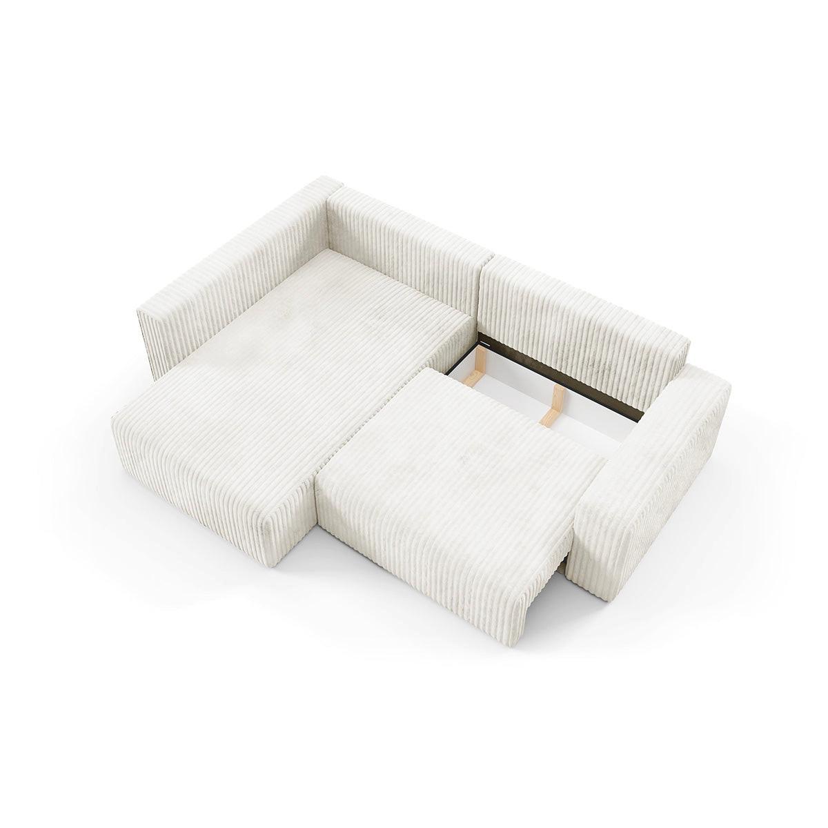ECKSOFA Angela 4 Sitzplätze Weiß - Weiß, Holz (245/182cm) - Petits-meubles