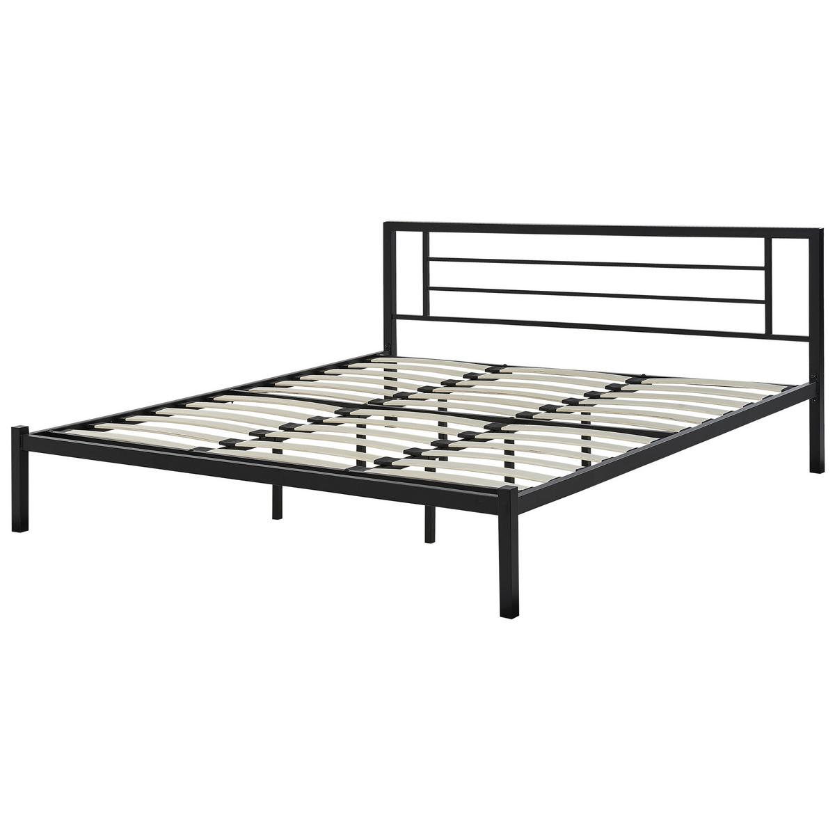 METALLBETT 180/200cm Schwarz Cusset - Schwarz, Metall (180/200cm) - Beliani