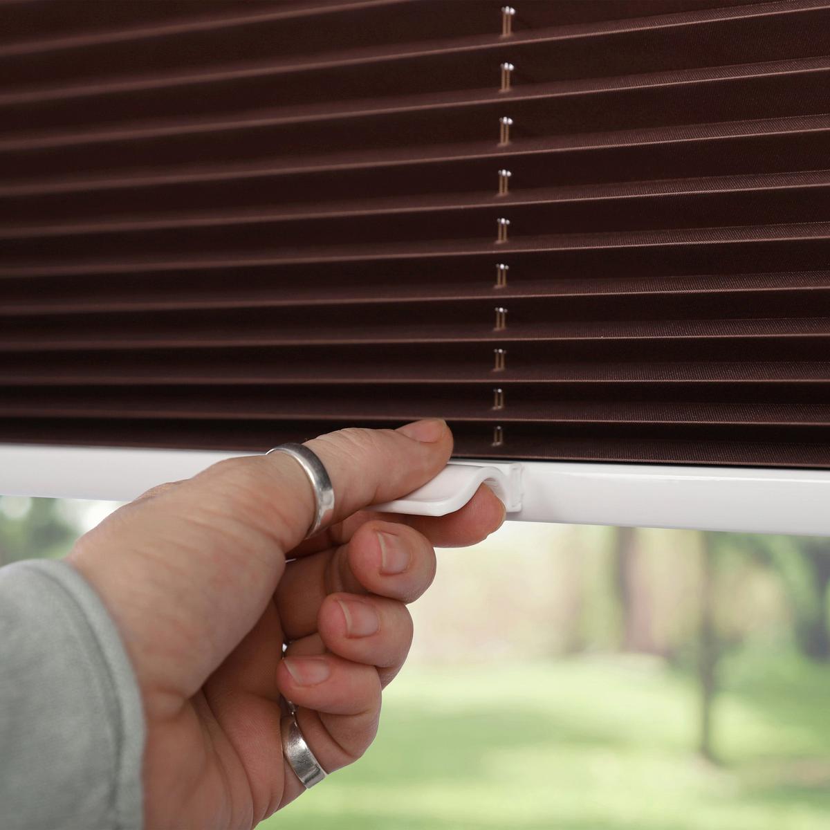 PLISSEE Thermo Basic 45 x 150cm Klemmfix ohne Bohren - Dunkelbraun, Textil (45/150/150cm) - Deco-Raum